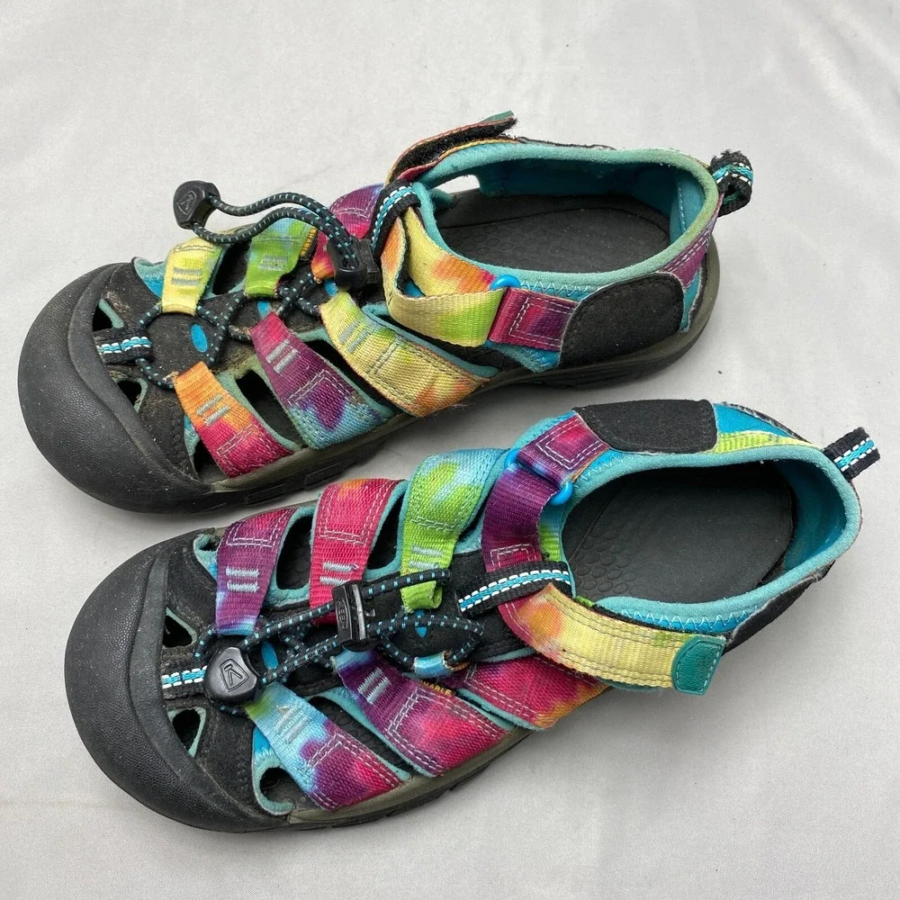 Keen Youth Sandal US 4 EU 36 Swim‎ Water Shoes Aqua Tie Dye Closed Toe Newport